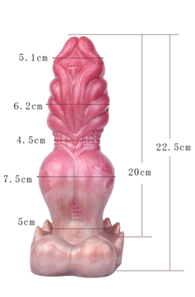 Pink Alien Leviathan Dildo 22,5 cm - Drachen-Dildo 4