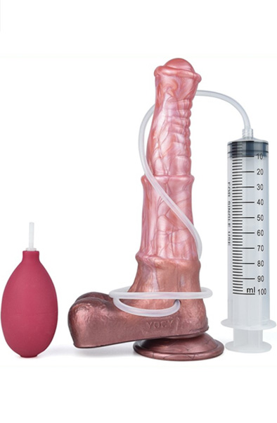 Pink Alien Spritzender Dildo Jumpy 24,5 cm - Drachen-Dildo 2