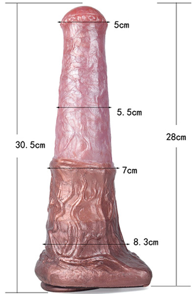 Pink Alien Strong Bello Metallic Dildo 28,5 cm - Drachen-Dildo 4
