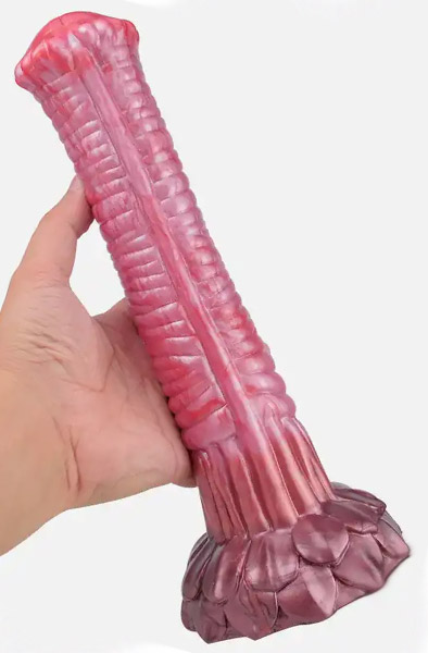 Pink Alien Tork Metallic Dildo 27 cm - Drachen-Dildo 2