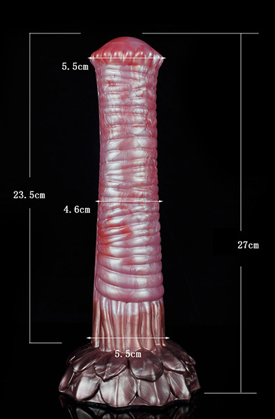 Pink Alien Tork Metallic Dildo 27 cm - Drachen-Dildo 3