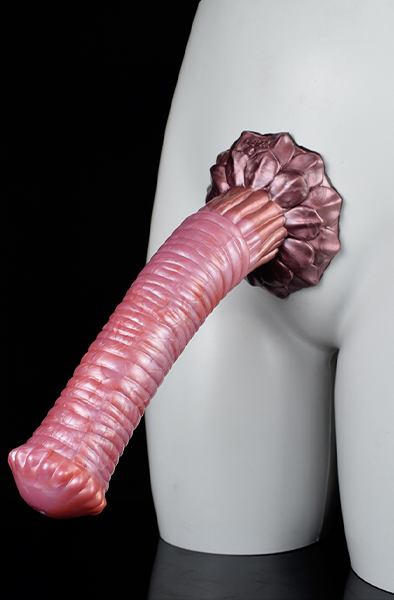 Pink Alien Tork Metallic Dildo 27 cm - Drachen-Dildo 4