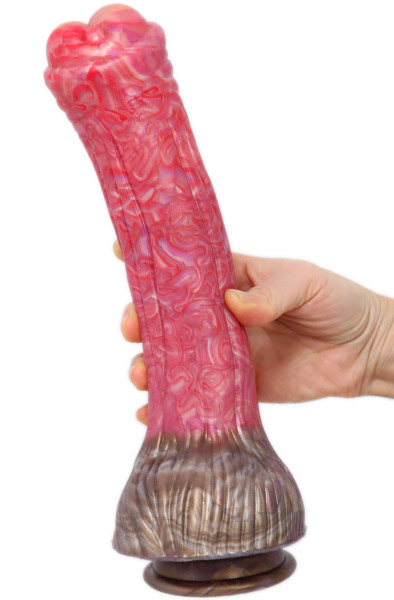 Pink Alien Weicher Flüssigsilikon-Dildo Rot 26 cm - Drachen-Dildo 2