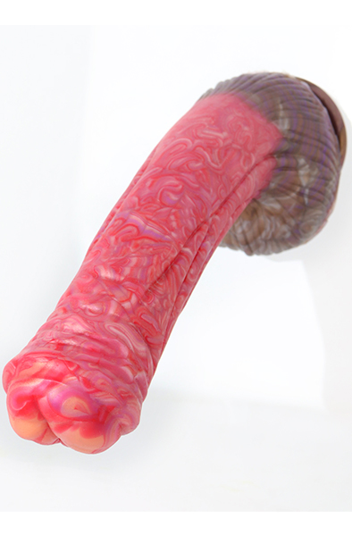 Pink Alien Weicher Flüssigsilikon-Dildo Rot 26 cm - Drachen-Dildo 3
