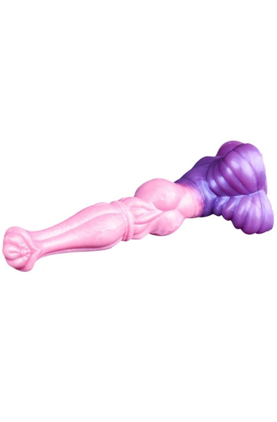 Pinky Jumpy Dildo Rose/Violett 28 cm - Drachen-Dildo 4