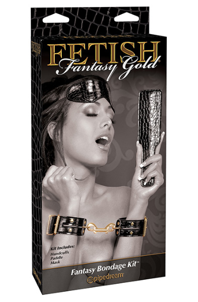 Pipedream Fantasy Bondage-Set Gold/Schwarz - Exklusives Bondage-Set 2