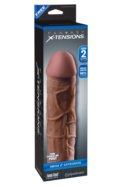 Pipedream Fantasy X-tensions Mega 2 Verlängerung Braun - Penisverlängerung/Penishülle 3