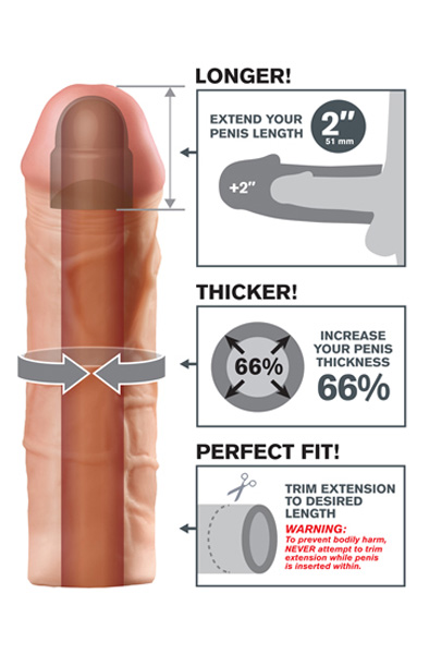 Pipedream Fantasy X-tensions Mega 2 Verlängerung - Penisverlängerung/Penishülle 2