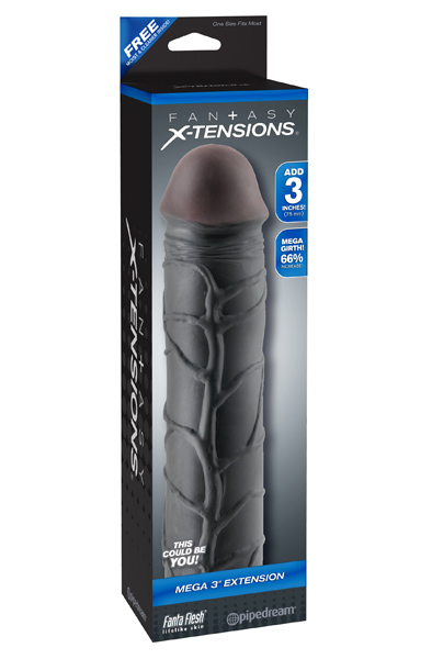 Pipedream Fantasy X-tensions Mega 3 Verlängerung Schwarz - Penisverlängerung/Penishülle 3