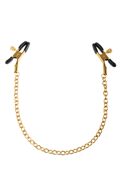 Pipedream Fetisch Fantasy Goldene Kettchen-Nippelklemmen - Brustklammern mit Kette 1