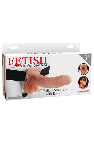Pipedream hohler Umschnall-Dildo mit Hoden 19 cm - Hohl-Strap-on 3