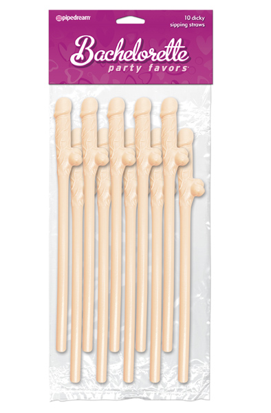 Pipedream Junggesellinnenabschieds-Geschenke Dicky Trinkhalme Fle - Snopp Straw 2