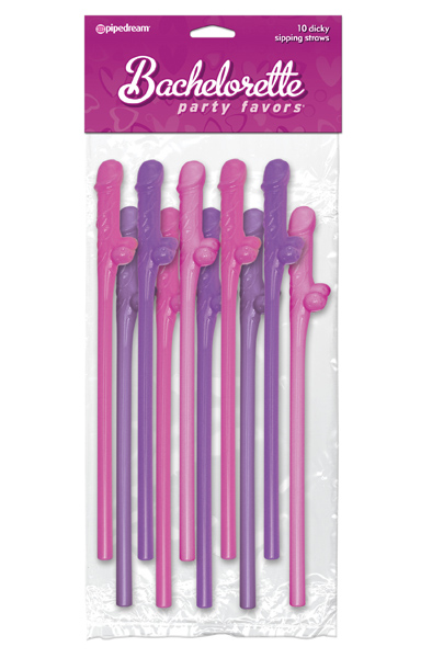 Pipedream Junggesellinnenabschieds-Geschenke Dicky Trinkhalme Pin - Snopp Straw 1