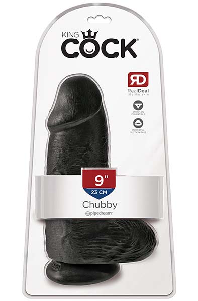 Pipedream King Cock Chubby Schwarz 23 cm - XL Dildo 6