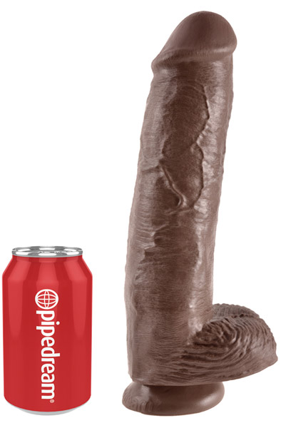 Pipedream King Cock mit Hoden Braun 28 cm - XL Dildo 2