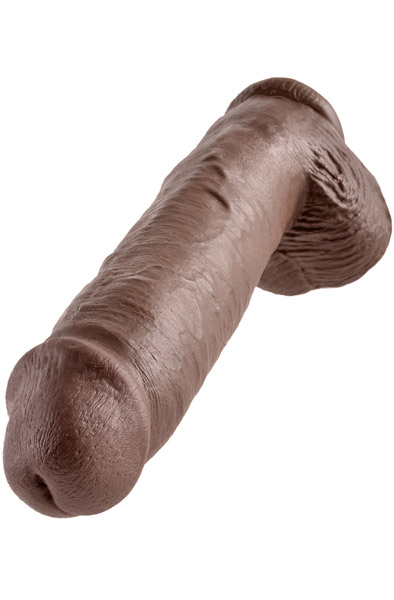 Pipedream King Cock mit Hoden Braun 28 cm - XL Dildo 3