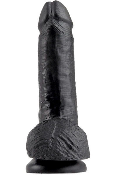 Pipedream King Cock mit Hoden Schwarz 18 cm - Dildo 3