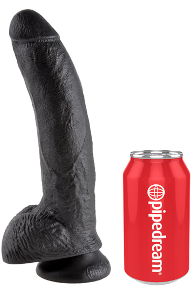 Pipedream King Cock mit Hoden Schwarz 23 cm - Dildo 2