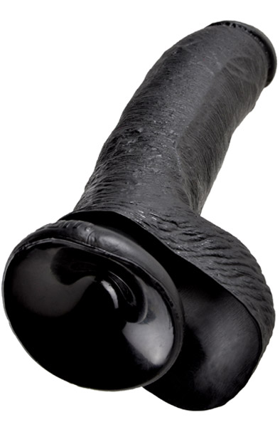 Pipedream King Cock mit Hoden Schwarz 23 cm - Dildo 3
