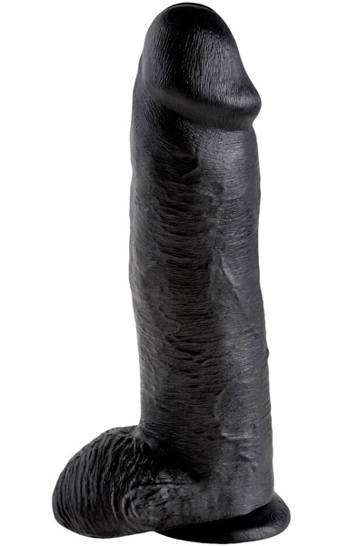 Pipedream King Cock mit Hoden Schwarz 30,5 cm - XL Dildo 1