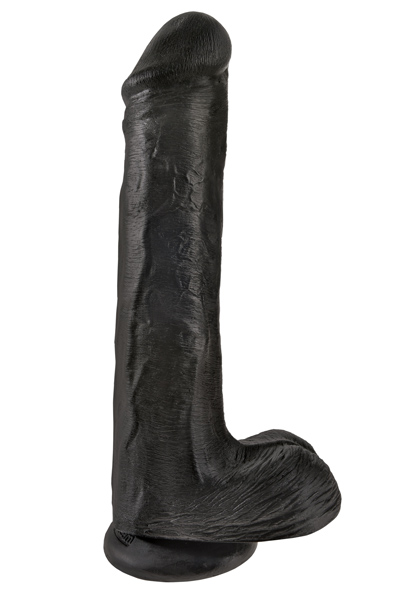 Pipedream King Cock mit Hoden Schwarz 33cm - XL Dildo 1