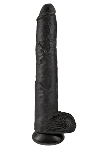 Pipedream King Cock mit Hoden Schwarz 37,5cm - XL Dildo 1