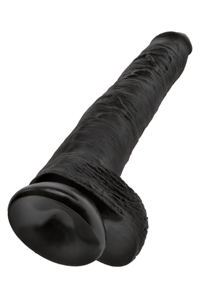 Pipedream King Cock mit Hoden Schwarz 37,5cm - XL Dildo 2