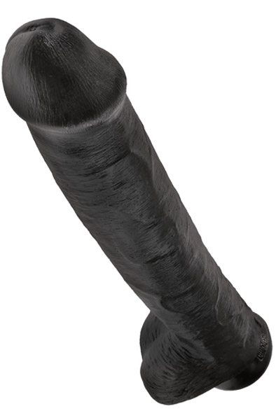 Pipedream King Cock mit Hoden Schwarz 38 cm - XL Dildo 4