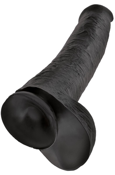 Pipedream King Cock mit Hoden Schwarz 38 cm - XL Dildo 5