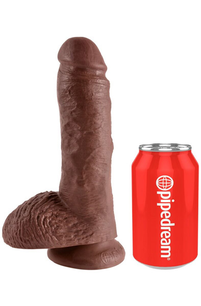 Pipedream Penis mit Hoden Braun 22,5 cm - Realistischer Dildo 2