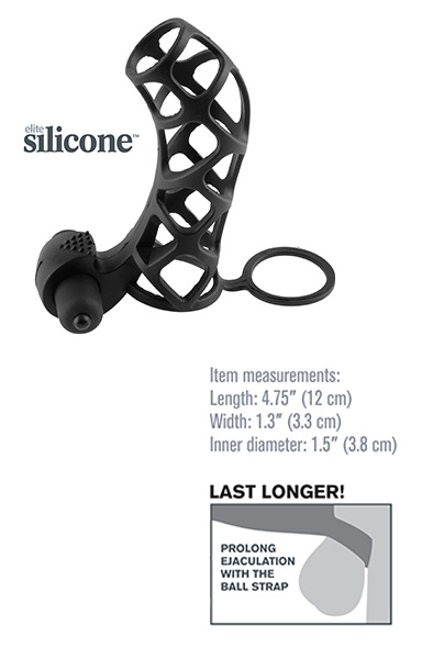 Pipedream X-tensions Extreme Silikon-Power-Käfig - Vibrierende Penis-Manschette 2