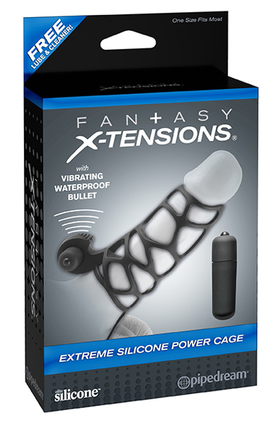 Pipedream X-tensions Extreme Silikon-Power-Käfig - Vibrierende Penis-Manschette 3