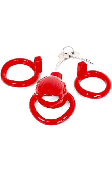 Plastic Keuschheitskäfig Rot - Keuschheitskäfig 3