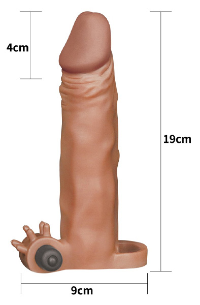 Pleasure X-Tender vibrierende Penishülle - Penisverlängerung/Penishülle 2