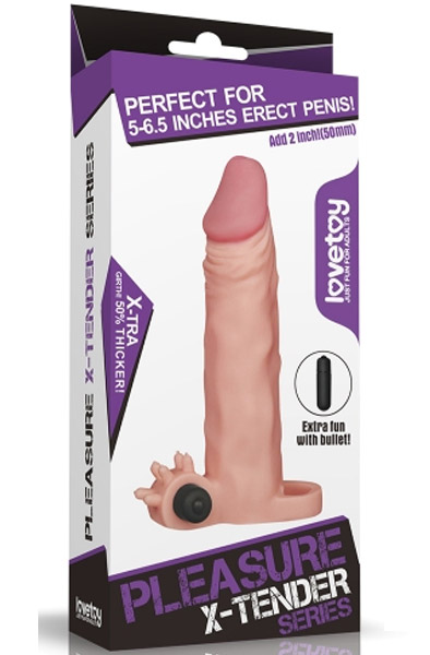 Pleasure X-Tender vibrierende Penishülle - Vibrierender Penisverlängerer 3