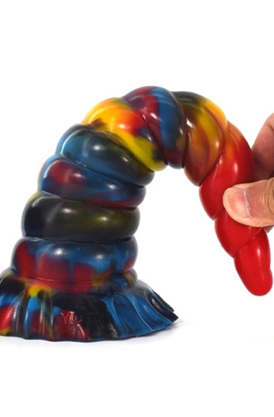 Plug Korn Mehrfarbig 22,5 cm - Drachen-Dildo 2