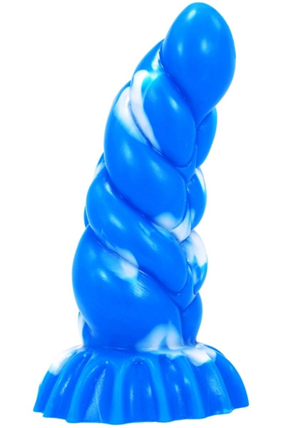 Plug Skarix Blau-Weiß 20 cm - Drachen-Dildo 2