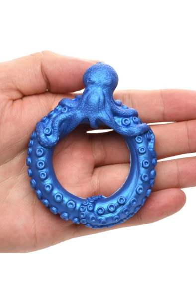Poseidon's Octo-Ring Silikon-Penisring Blau - Cockring 2