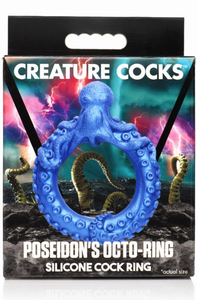 Poseidon's Octo-Ring Silikon-Penisring Blau - Cockring 3