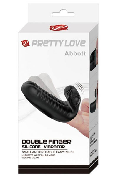 Pretty Love Abbott Schwarz - Finger-Vibrator 3