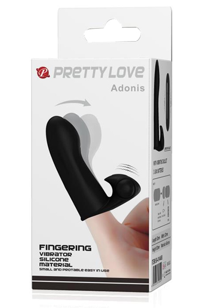 Pretty Love Adonis Fingersleeve Vibrator Schwarz - Finger-Vibrator 2