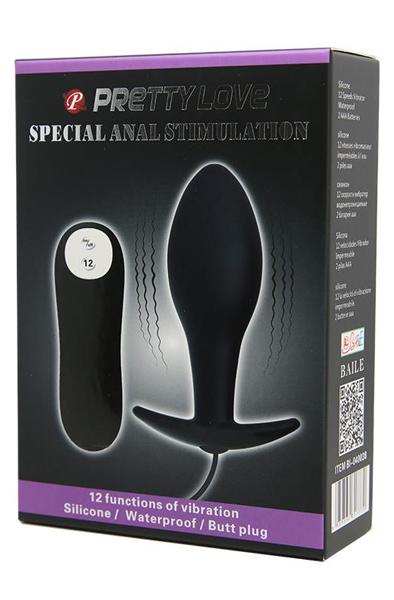 Pretty Love Analplug Schwarz Anker mit Fernbedienung - Vibrierender Analplug 2