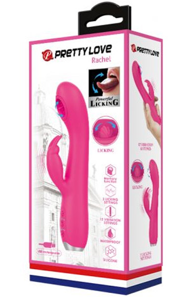 Pretty Love Rachel Pink 3 Leckfunktionen 12 Vibrationsmodi - Rabbit-Vibrator 3