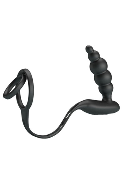 Pretty Love Vibrations-Penishülle III Schwarz - Prostata-Vibrator 1
