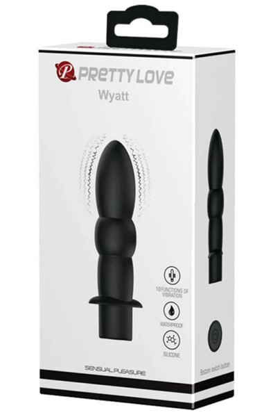 Pretty Love Wyatt Schwarz - Vibrierender Analplug 2