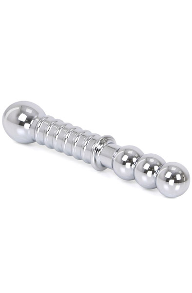 Pure Gerippter doppelseitiger Stahldildo 19cm - Stahldildo 2