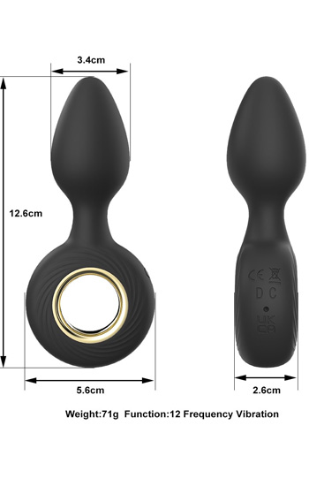 Pure Wiederaufladbarer vibrierender Silikon-Plug - Vibrierender Analplug 2