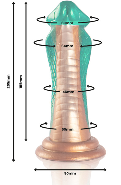 Python Dildo Kobra Grün 20,5 cm - Drachen-Dildo 3