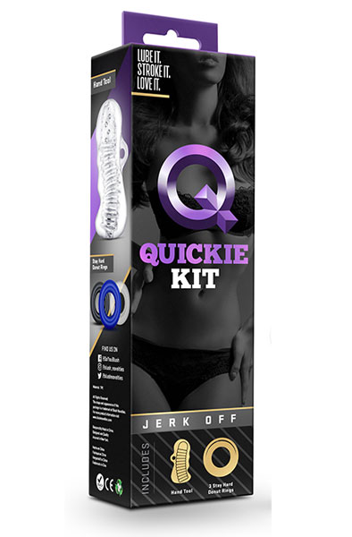 Quickie Kit Jerk Off Transparent - Cockring-Set 2
