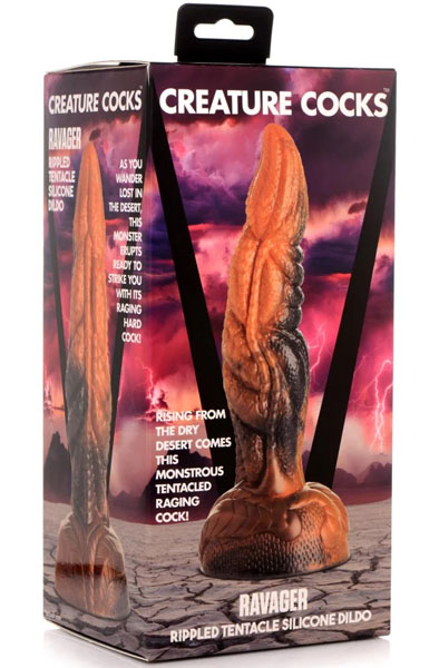 Ravager Gerippter Tentakel Silikon Dildo 20 cm - Drachen-Dildo 6